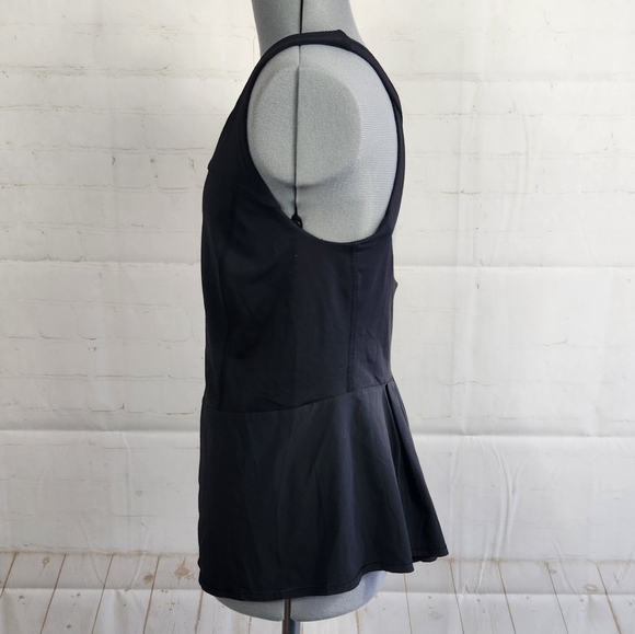 Lululemon Girly Active Peplum Crisscross Back Medium Support Tank Top Black 6 - Picture 7 of 15